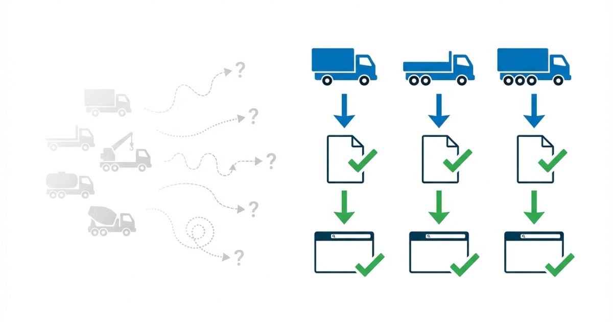 ETC車種区分の判断を車軸数→車検証→公式照合で整理した文字なし図解