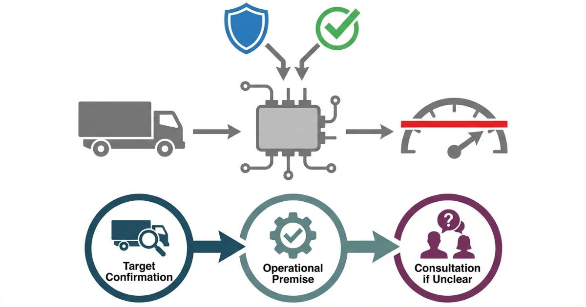 リミッターを安全装置として捉える判断軸と確認の流れを示す図解
