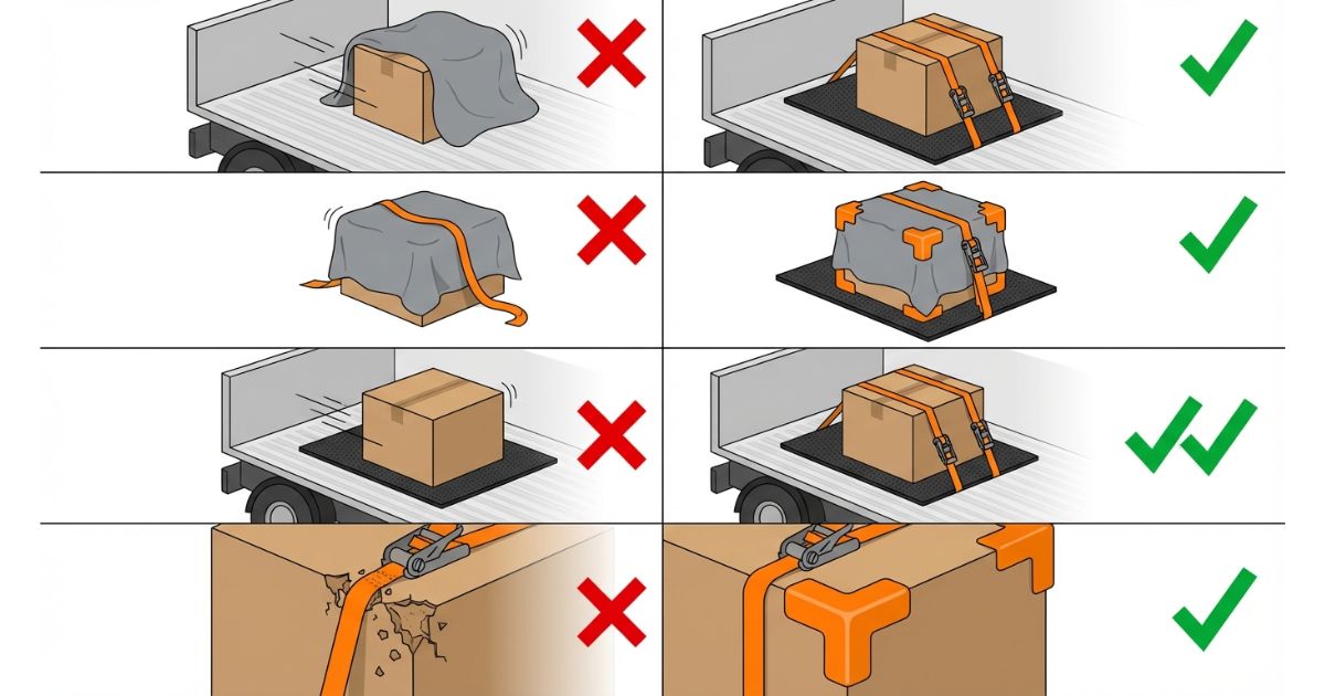 保護だけで安心してズレや破損が起きる失敗例と回避策を比較した図解