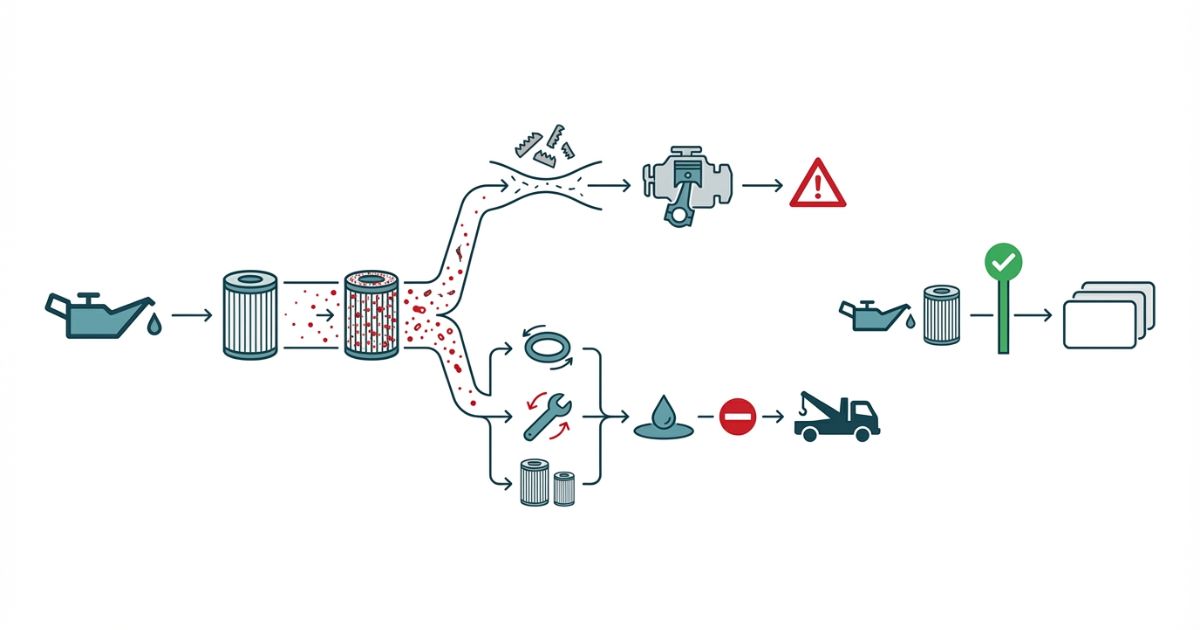 未交換継続や作業ミスで故障や稼働停止リスクが高まる文字なし図解