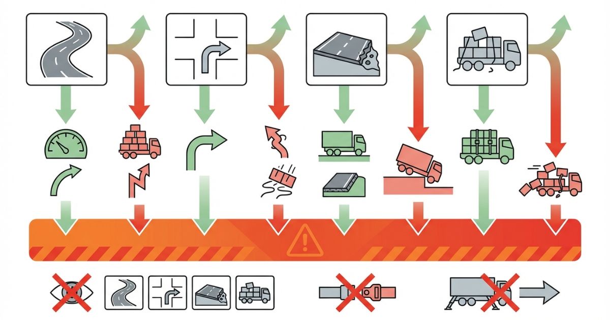 場面別の横転リスクと失敗分岐ややってはいけないケースを示す図解