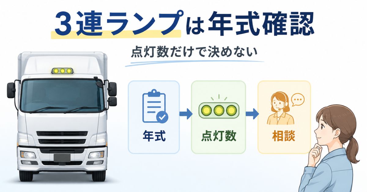 速度表示灯の3連ランプは年式と装備状態を確認して判断することを示すアイキャッチ画像