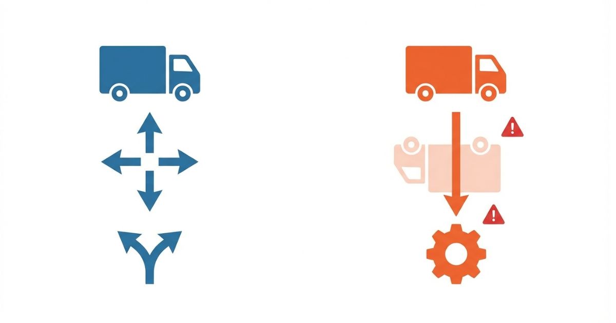 左右や前後の取り違えなど構造図の誤解を防ぐ流れを示す図解