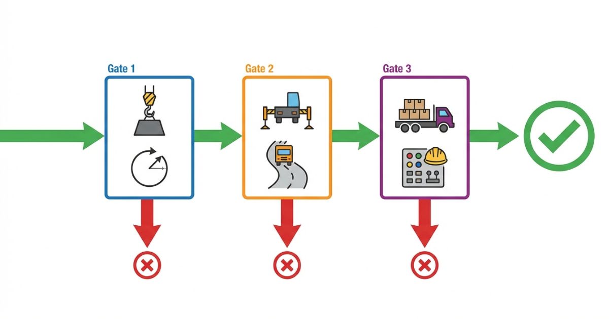購入前に確認すべき仕様の判断軸を整理した文字なし図解