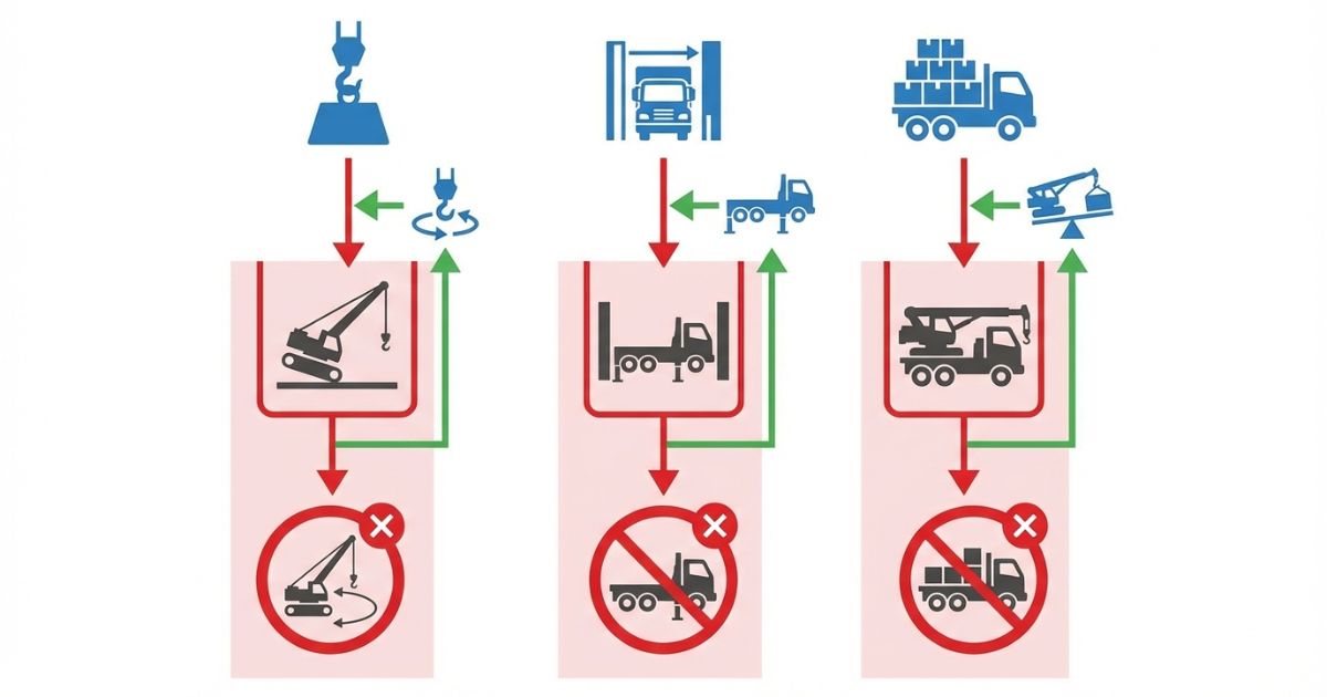 仕様確認の典型ミスと作業不可につながる分岐を示す文字なし図解