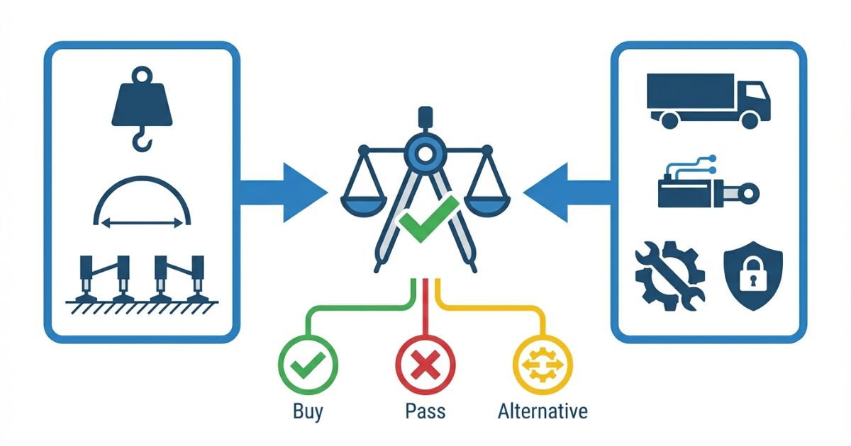 中古クレーン付きトラックを価格ではなく用途と状態で判断する基準の図解